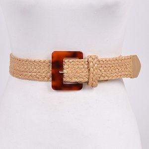🆕 Vintage Style Braided Beige Colored Belt